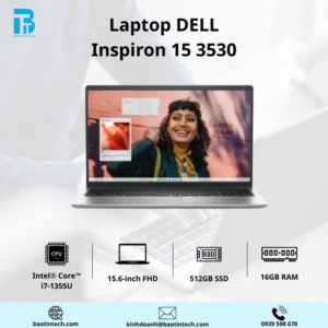 Laptop Dell Inspiron 15 3530 I7-1355U/ 16GB/ 512GB SSD/ 15.6 INCH FHD/ OFFICEHOME24/ WIN 11 HOME/ 71053721
