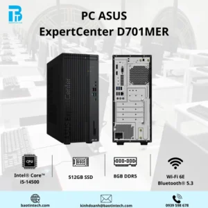 PC ASUS D701MER i5-14500/ 8GD5/ 512G-SSD/ TPM/ B760/ WF6E/ BT5/ KB/ M/330W/ NOS/3Y-OSS/ ĐEN