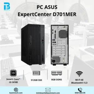 PC ASUS D701MER i3-14100/ 8GD5/ 512G-SSD/ TPM/ B760/ WF6E/ BT5/ KB/ M/ 180W/ NOS/3Y-OSS/ ĐEN