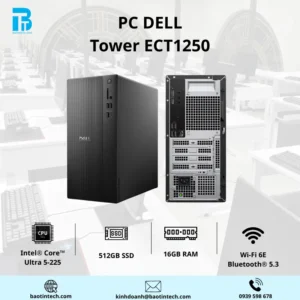 Dell Tower ECT1250 DT-U5-16-512G ULTRA 5-225/ 1X16GB DDR5 5600MT/S/ 512GB SSD/ WIN 11 Home/ 1Y