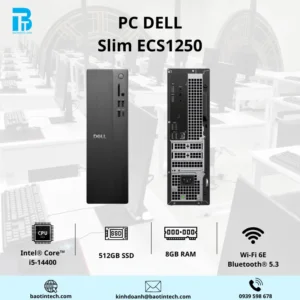 PC Dell Slim ECS1250/ I5-14400/ 8GB/ 512GB SSD/WIN 11 HOME - 01Y/ 71066641