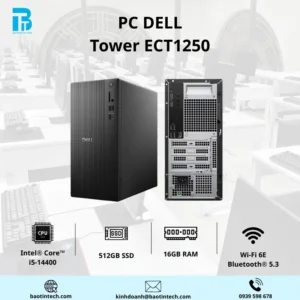 Dell Tower ECT1250 TFPC812 I5-14400/16GD5/512GSSD/BT/KBCOPILOT/M/W11SL/PRO/ĐEN - 01Y