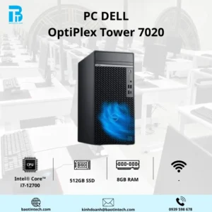 PC DELL OPTIPLEX TOWER 7020 I7-12700/ 8GB DDR5/ 512GB SSD/ UBUNTU / 01Y/ M7020-12700-08512U
