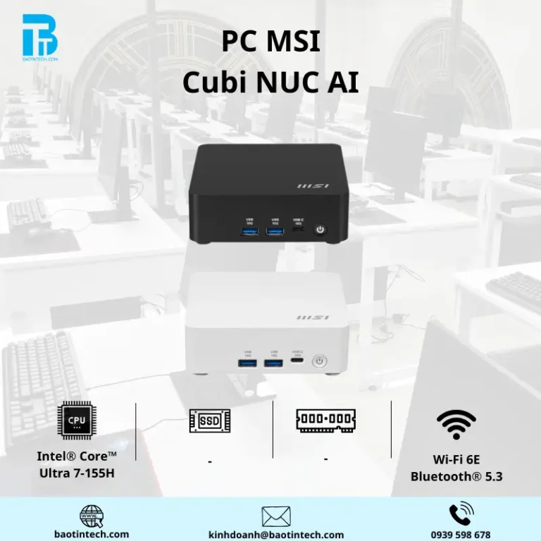 PC Mini MSI CUBI NUC AI 1UMG-016BVN 936-B20911-016 Ultra 7 155H/ 3Y (CUBI B209)