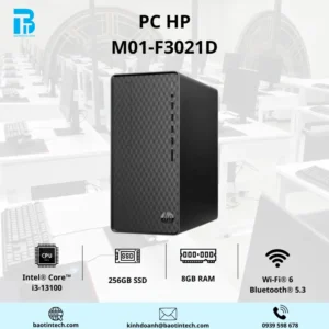 PC HP M01-F3021D CORE I3-13100/8GB /256GB SSD/USB KEYBOARD & MOUSE/WIN11 HOME /1Y/ A29H9PA