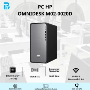 PC HP OMNIDESK M02-0020D/CORE I7-14700/16GB /512GB SSD/USB KEYBOARD & MOUSE/WIN11 HOME 64/1Y/ C16DMPA