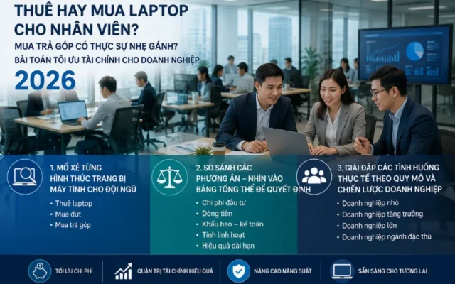 Thuê hay mua laptop cho nhân viên? Mua trả góp có thực sự nhẹ gánh
