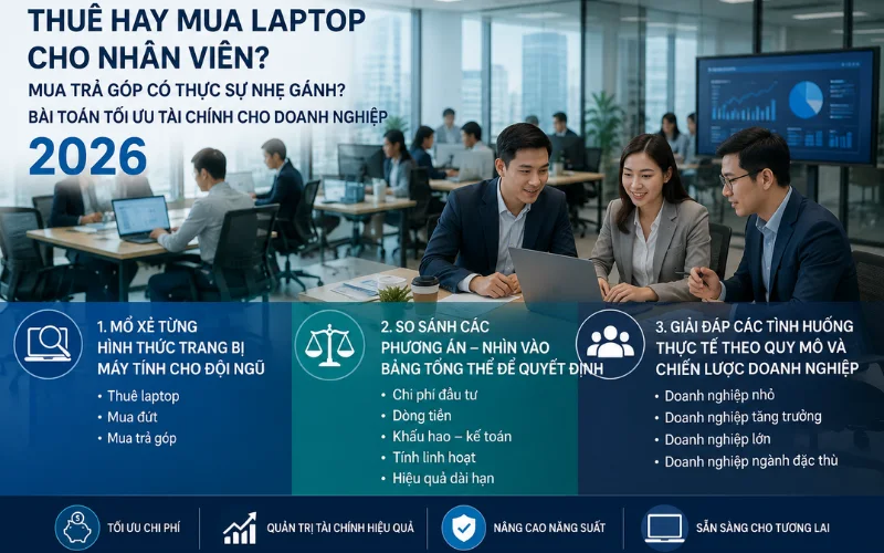 Thuê hay mua laptop cho nhân viên? Mua trả góp có thực sự nhẹ gánh Thuê hay mua laptop cho nhân viên? Mua trả góp có thực sự nhẹ gánh