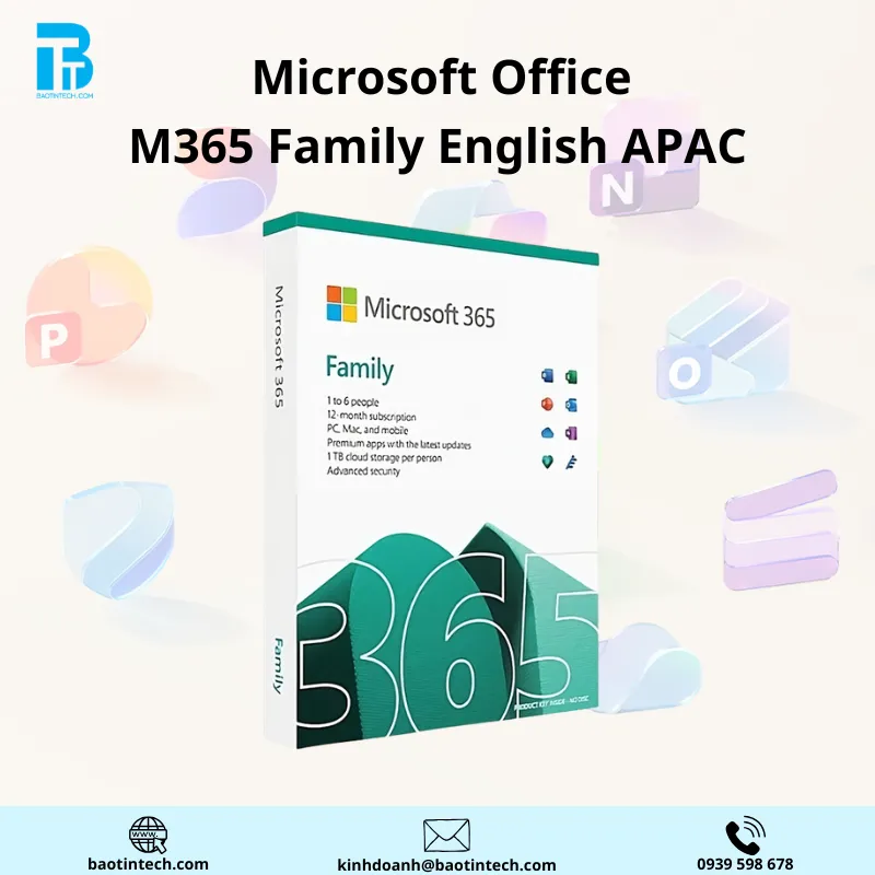 M365 FAMILY ENGLISH APAC SUBSCR 1YR MEDIALESS (EP2-36878) microsoft 365 family 1yr medialess ep2 36878 1