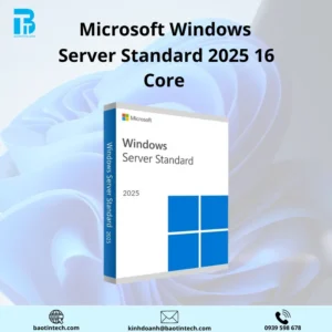 MICROSOFT WINDOWS SERVER STANDARD 2025 64BIT ENGLISH 1PK DSP OEI DVD 16 CORE EP2-25187