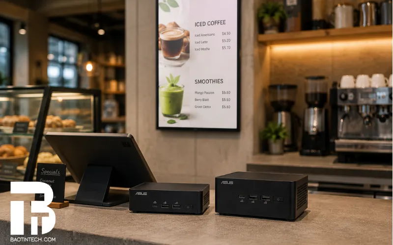 Mini PC Asus NUC 14 Pro Quầy thu ngân gọn gàng