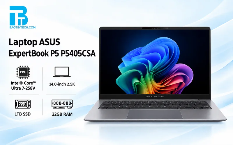 Laptop ASUS ExpertBook doanh nhân đạt chuẩn độ bền quân đội