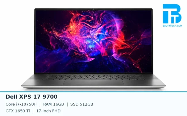 Laptop Dell XPS 17 9700 màn hình lớn hiệu năng cao
