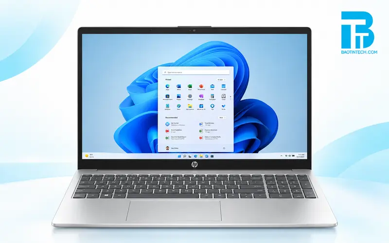 Laptop HP thiết kế mặt trước mỏng nhẹ sang trọng cho văn phòng