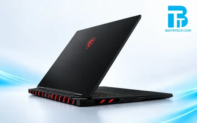 Laptop MSI thiết kế mặt lưng thể thao với logo rồng đặc trưng
