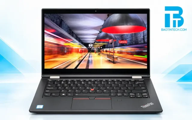 Laptop Lenovo ThinkPad góc nhìn chính diện thiết kế bền bỉ chuẩn doanh nghiệp