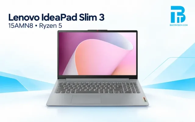 Laptop Lenovo IdeaPad Slim 3 15AMN8 mỏng nhẹ cho văn phòng và học tập