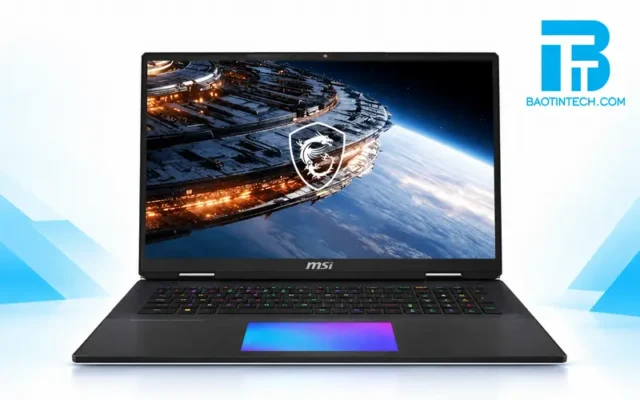 Laptop MSI góc nhìn chính diện thiết kế cá tính cho công việc và giải trí