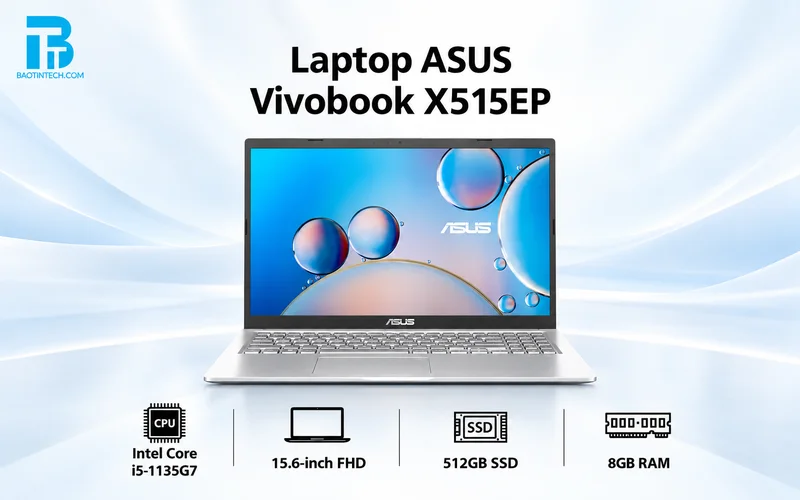 Laptop ASUS Vivobook X515EP mỏng nhẹ hiệu năng ổn định
