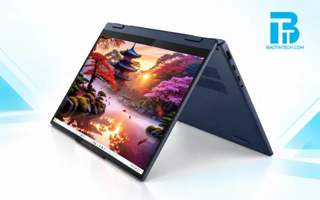 Laptop Lenovo gập dạng lều phục vụ trình chiếu và làm việc