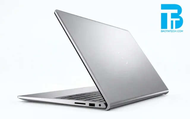 Laptop Dell 15 văn phòng màu bạc thiết kế góc sau hiện đại