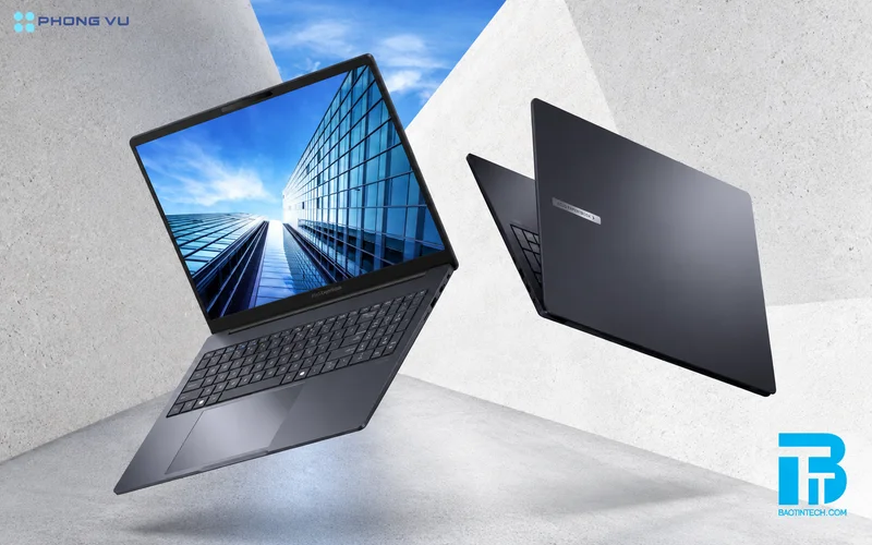 Laptop ASUS ExpertBook thiết kế mỏng nhẹ từ nhiều góc nhìn