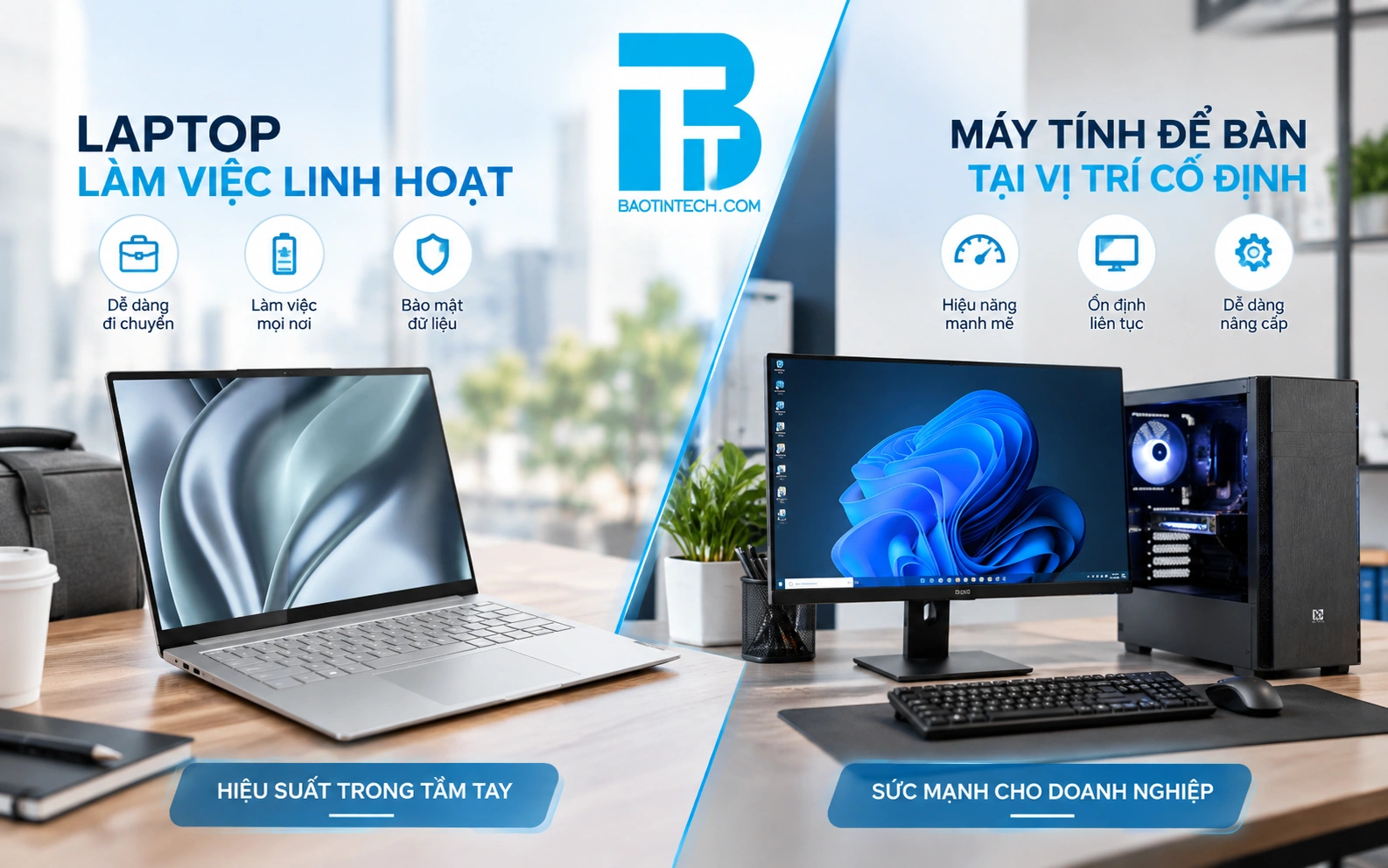 Giải pháp máy tính và laptop cho doanh nghiệp tại Bảo Tín Tech