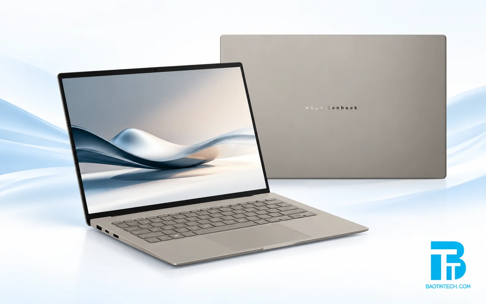 Laptop ASUS Zenbook cao cấp với màn hình hiển thị sống động