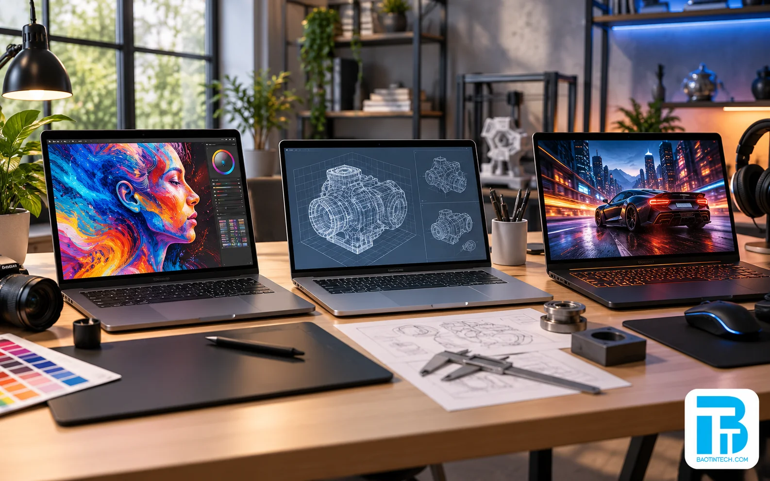 Laptop gaming làm đồ họa và render 3D cấu hình mạnh