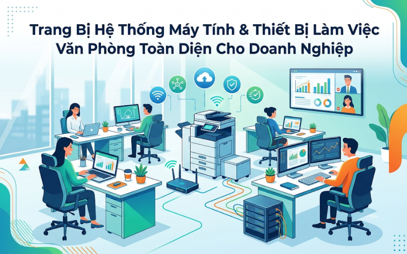 Trang Bị Hệ Thống Máy Tính & Thiết Bị Làm Việc Văn Phòng Toàn Diện Cho Doanh Nghiệp