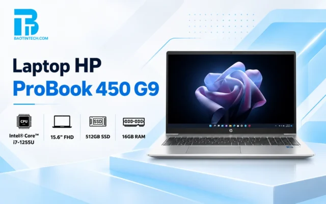 Laptop HP ProBook 450 G9 mỏng nhẹ chính hãng cho doanh nhân