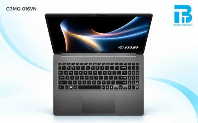 Cận cảnh bàn phím và touchpad Laptop MSI Modern 16S G3MG (016VN)