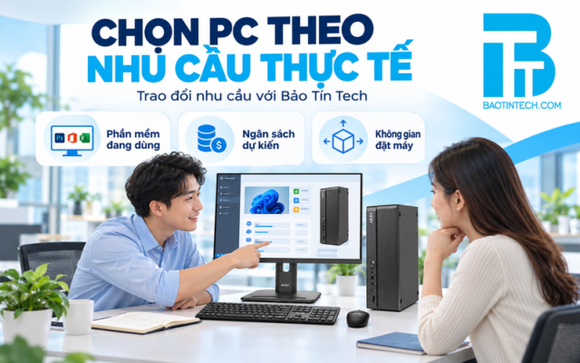 Minh họa tư vấn lựa chọn PC theo phần mềm và ngân sách.