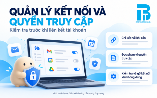 Giao diện quản lý kết nối và quyền truy cập tài khoản Muse AI