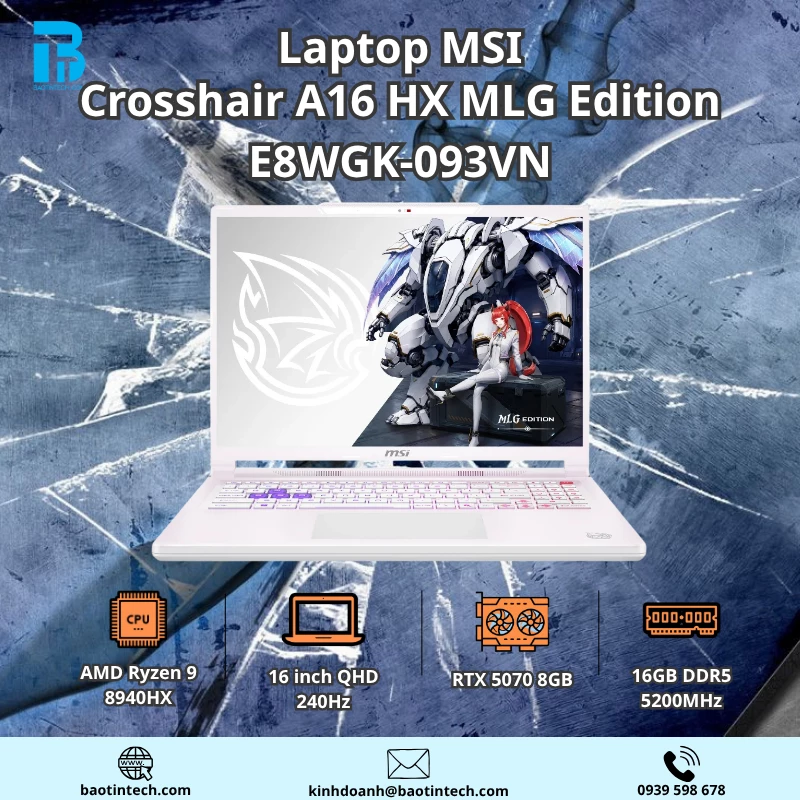Laptop MSI Crosshair A16 HX MLG Edition E8WGK-093VN