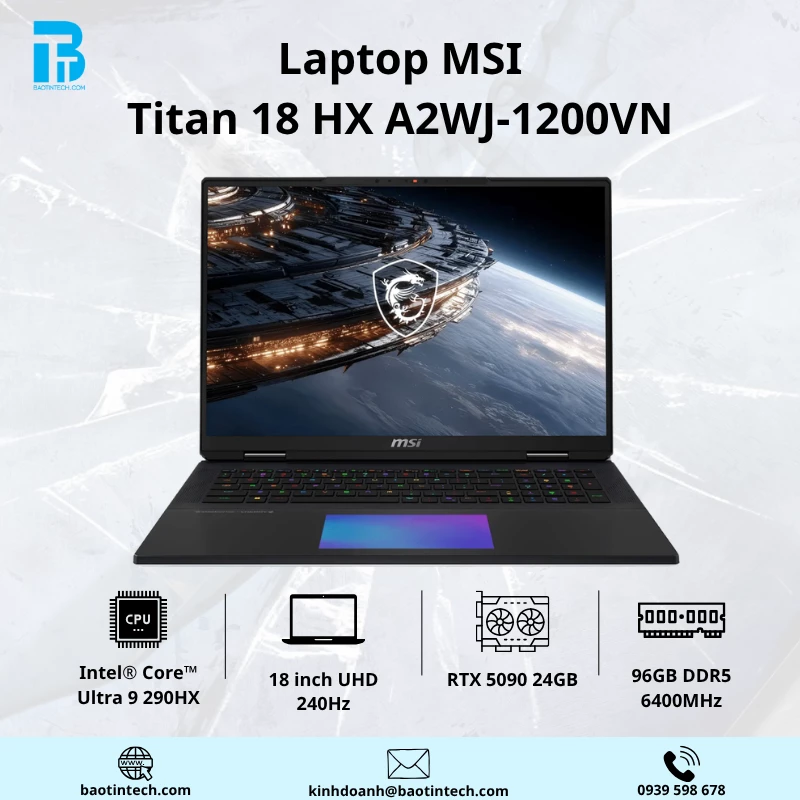 Laptop MSI Titan 18 HX A2WJ-1200VN