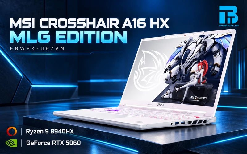 Tổng quan thiết kế Laptop MSI Crosshair A16 HX MLG Edition E8WFK-067VN